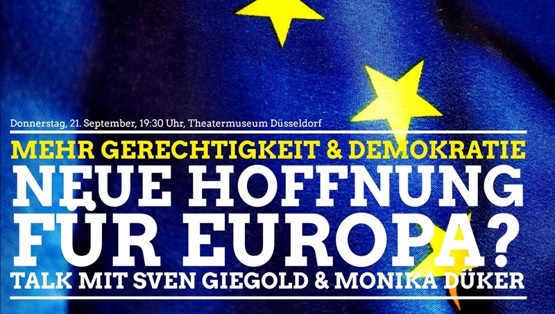 Neue Hoffnung für Europa? Talk mit Sven Giegold & Monika Düler am 21. September